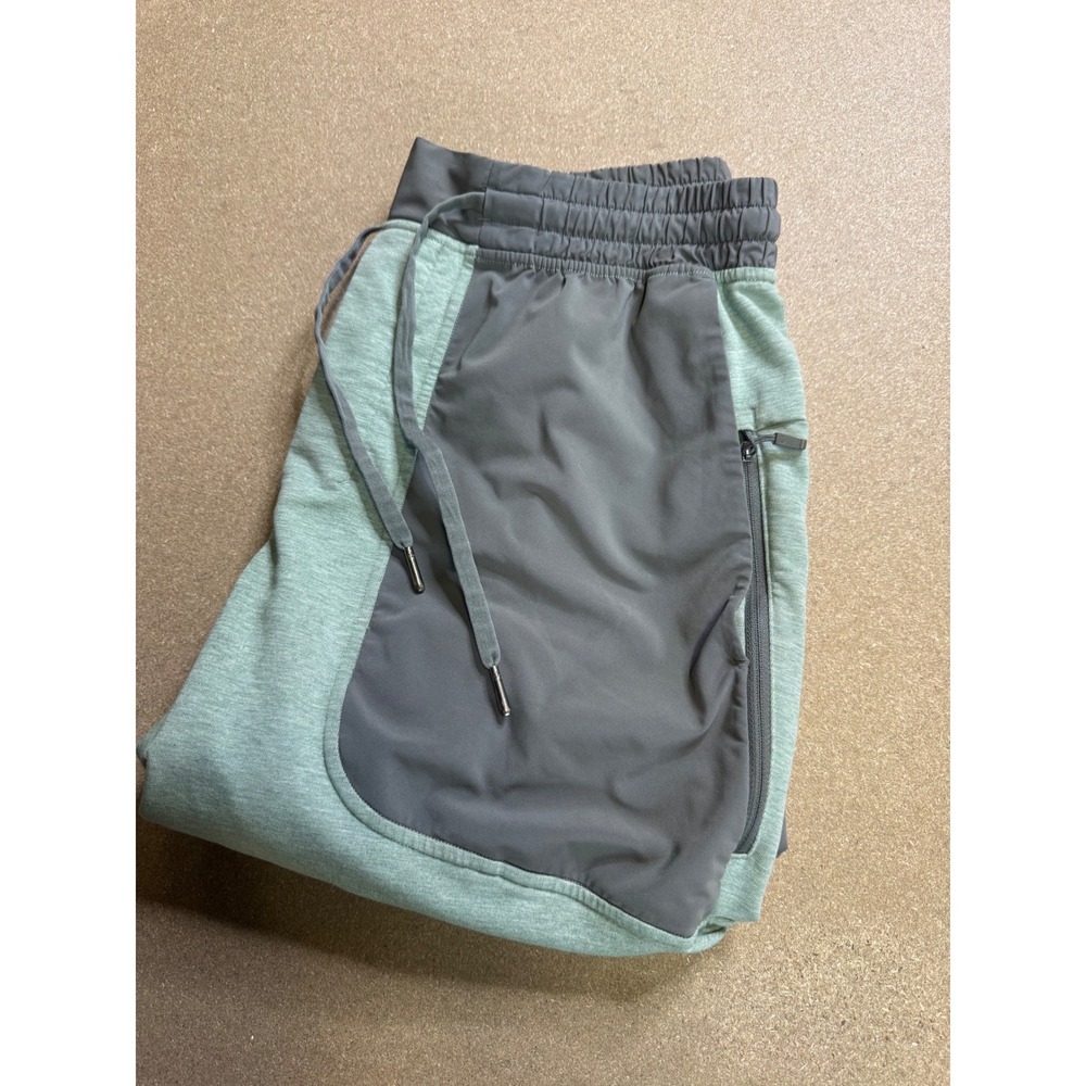 Lululemon‎ ABC Jogger Shorts Mens Grey Green Relaxed Fit Zip Pockets Sz 
M
